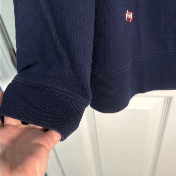 Lou & Grey Boxy Blue Hoodie with Red Accents - Picture 4 of 5